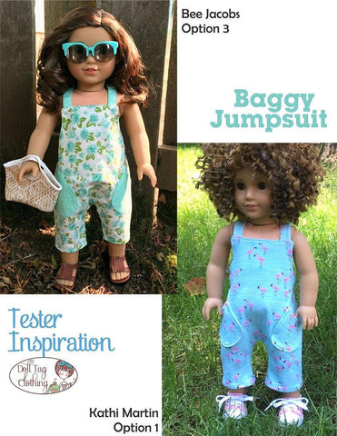 Doll Tag Clothing 18 Inch Modern Baggy Jumpsuit 18" Doll Clothes Pattern larougetdelisle