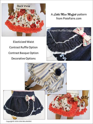 Little Miss Muffett 18 Inch Modern Basking in Ruffles 18" Doll Clothes larougetdelisle