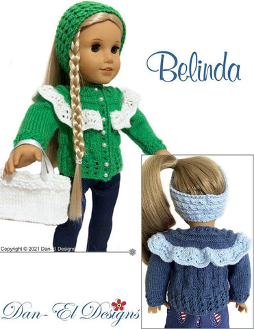 Dan-El Designs Knitting Belinda 18" Doll Clothes Knitting Pattern larougetdelisle