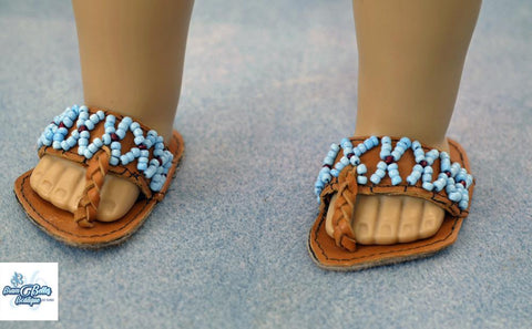 Brambelles boutique Shoes Cleopatra's Sandals 18" Doll Shoe Pattern larougetdelisle