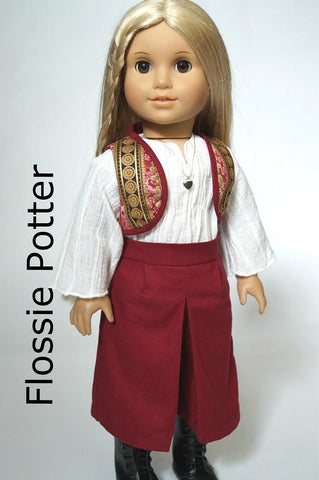 Flossie Potter 18 inch Historical Bolero Vest & Gaucho Skirt 18" Doll Clothes larougetdelisle