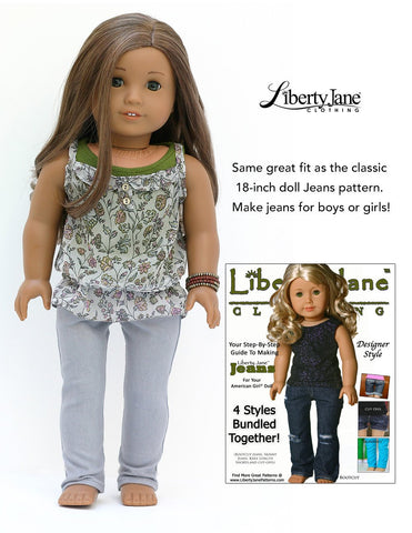 Liberty Jane 18 Inch Boy Doll Boy Doll Jeans Bundle 18" Doll Clothes Pattern larougetdelisle