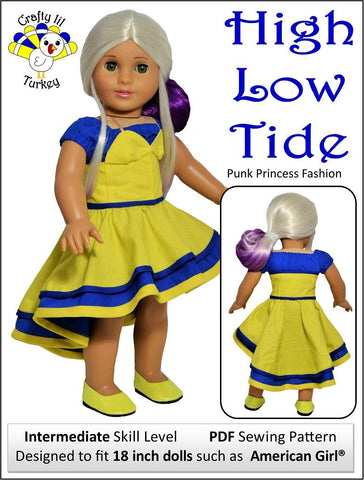 Crafty Lil Turkey 18 Inch Historical High Low Tide 18" Doll Clothes Pattern larougetdelisle
