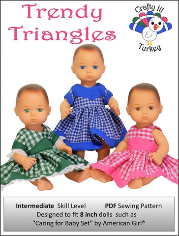 Crafty Lil Turkey 8" Baby Dolls Trendy Triangles: Summer Dress Pattern For 8" Baby Dolls larougetdelisle