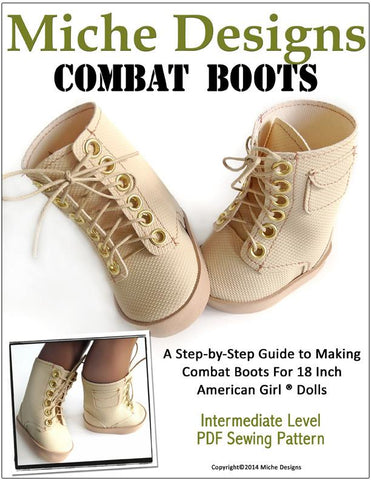 Miche Designs Shoes Combat Boots 18" Doll Shoes larougetdelisle