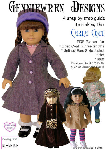 Genniewren 18 Inch Modern Carla Coat 18" Doll Clothes larougetdelisle