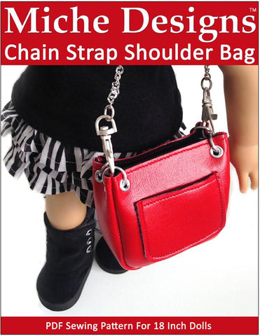 Miche Designs 18 Inch Modern Chain Strap Shoulder Bag 18" Doll Accessories larougetdelisle