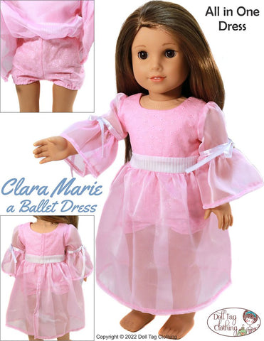 Doll Tag Clothing 18 Inch Modern Clara Marie Ballet - A Ballet Dress 18" Doll Clothes larougetdelisle