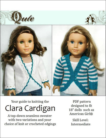 Qute Knitting Clara Cardigan Crochet and Knitting Pattern larougetdelisle