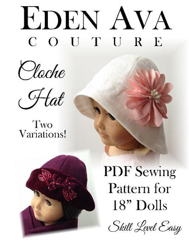 Eden Ava 18 Inch Historical Cloche Hat 18" Doll Accessories larougetdelisle