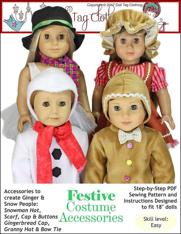 Doll Tag Clothing 18 Inch Modern Festive Costume Accessories 18" Doll Clothes Pattern larougetdelisle