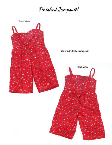Liberty Jane 18 Inch Modern Culotte Jumpsuit 18" Doll Clothes Pattern larougetdelisle