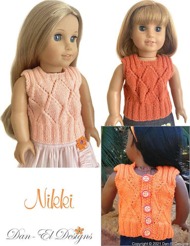 Dan-El Designs Knitting Nikki 18" Doll Knitting Pattern larougetdelisle