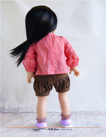 Doll Joy 18 Inch Modern Joy Bubble Shorts & Skirt 18" Doll Clothes Pattern larougetdelisle