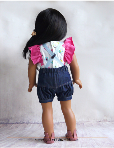 Doll Joy 18 Inch Modern Joy Bubble Shorts & Skirt 18" Doll Clothes Pattern larougetdelisle