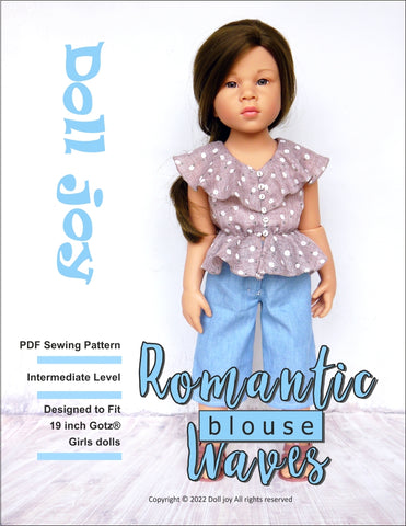 Doll Joy Gotz 19" Romantic Waves Blouse Pattern for 19" Gotz Dolls larougetdelisle