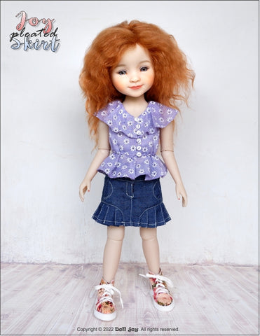 Doll Joy 18 Inch Modern Joy Pleated Skirt 14.5-15" Doll Clothes Pattern larougetdelisle