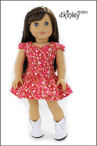 Dkinley Designs 18 Inch Modern Partytime Sweetheart Dress and Top 18" Doll Clothes Pattern larougetdelisle