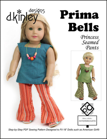 Dkinley Designs 18 Inch Historical Prima Bells Princess Seamed Pants 18" Doll Clothes Pattern larougetdelisle