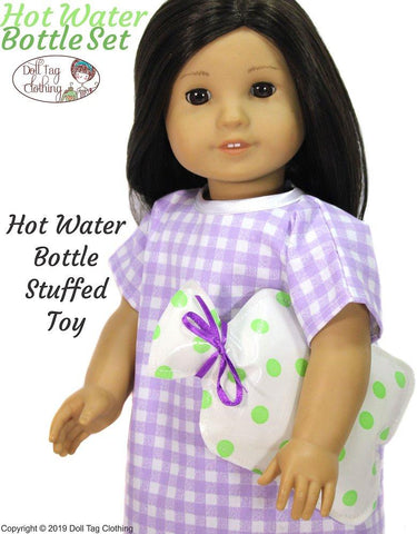 Doll Tag Clothing 18 Inch Modern Hot Water Bottle 18" Doll Accessory Pattern larougetdelisle