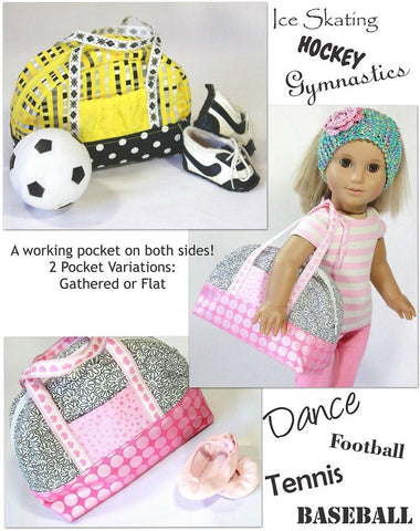 Doll Tag Clothing 18 Inch Modern Sporty Bag 18" Doll Accessory Pattern larougetdelisle