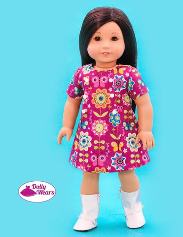 Dolly Wears 18 Inch Historical 60s N Simply Sweet Dress 18" Doll Clothes Pattern larougetdelisle