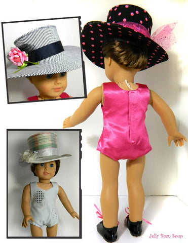 Jelly Bean Soup Designs 18 Inch Modern Dance Recital Top Hat and Leotard 18" Doll Clothes Pattern larougetdelisle