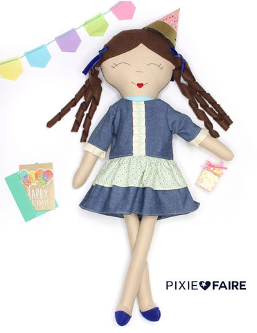My Sunshine Dolls 18 Inch Modern Easter Day Dress for 18" Doll Clothes Pattern larougetdelisle