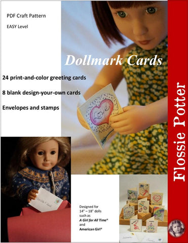 Flossie Potter 18 Inch Modern Dollmark Cards 14-18 Inch Doll Accessory Crafting Pattern larougetdelisle