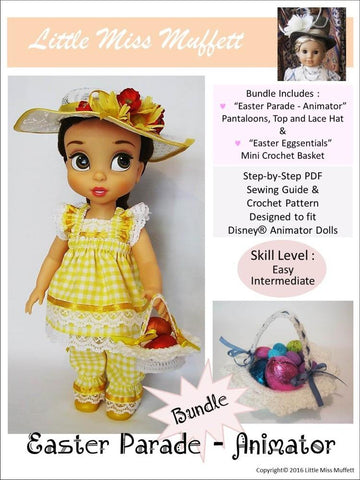 Little Miss Muffett Disney Animator Easter Parade Bundle Pattern for Disney Animator Dolls larougetdelisle