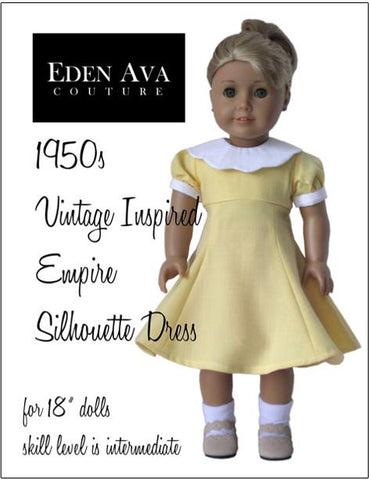 Eden Ava 18 Inch Historical 1950's Silhouette Dress 18" Doll Clothes larougetdelisle