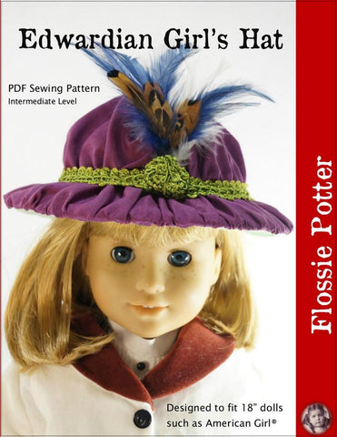 Flossie Potter 18 Inch Historical Edwardian Girl's Hat 18" Doll Accessories larougetdelisle
