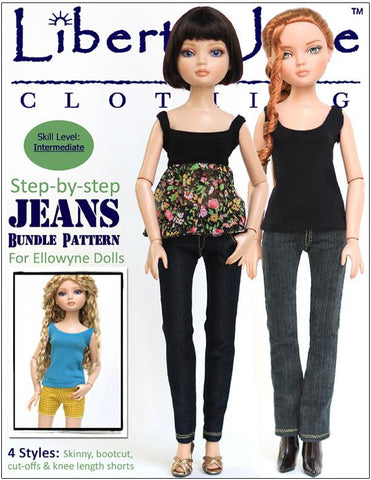 Liberty Jane Ellowyne Jeans Pattern Bundle for Ellowyne larougetdelisle