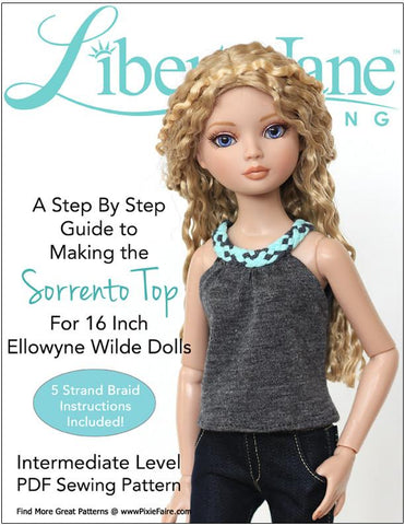 Liberty Jane Ellowyne Sorrento Top Pattern for Ellowyne Dolls larougetdelisle