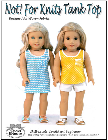 Forever 18 Inches 18 Inch Modern NOT!  For Knits Tank Top 18" Doll Clothes larougetdelisle