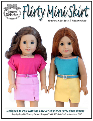 Forever 18 Inches 18 Inch Modern Flirty Mini Skirt 18" Doll Clothes larougetdelisle