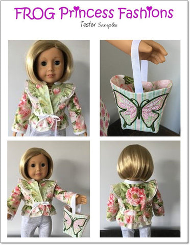 Frog Princess Fashions 18 Inch Modern Ruffles and Glam Jacket 18" Doll Clothes Pattern larougetdelisle
