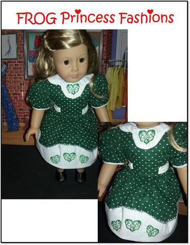 Frog Princess Fashions 18 Inch Modern Here's My Heart Dress 18" Doll Clothes Pattern larougetdelisle