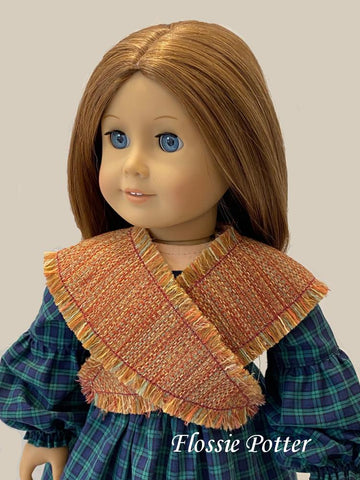 Flossie Potter 18 Inch Historical 1800s Simple Stitches Heart Warmer & Snood 18" Doll Accessory Pattern larougetdelisle