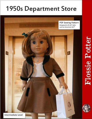 Flossie Potter 18 Inch Historical 1950s Department Store 18" Doll Clothes Pattern larougetdelisle