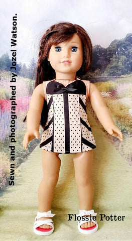 Flossie Potter 18 Inch Historical 1950s Swimsuit and Retro Swim Cap Bundle 18" Doll Clothes Pattern larougetdelisle