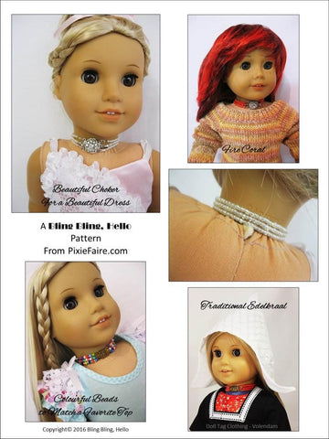 Bling Bling Hello Tutorials & Crafts Fire & Ice Doll Jewelry Pattern larougetdelisle