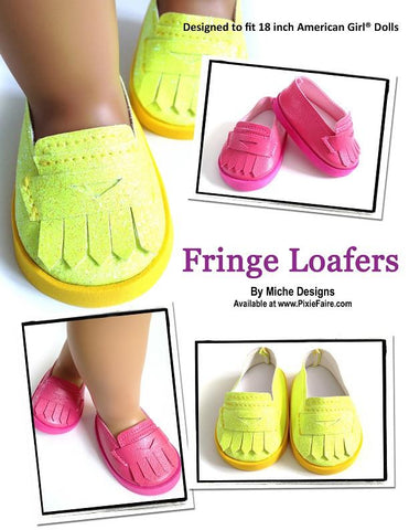Miche Designs Shoes Fringe Loafers 18" Doll Shoes larougetdelisle