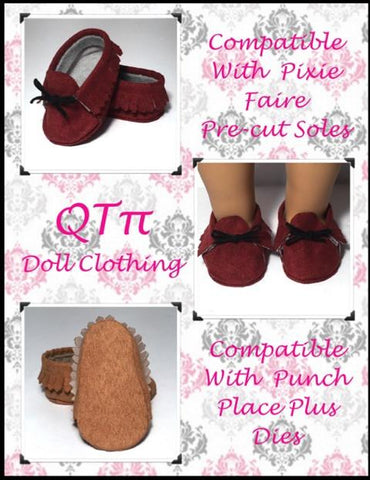 QTπ Doll Clothing Shoes Fringe Moccasins 18" Doll Shoes larougetdelisle