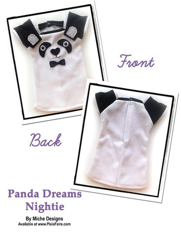 Miche Designs 18 Inch Modern Panda Dreams 18" Doll Clothes Pattern larougetdelisle