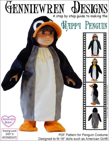 Genniewren 18 Inch Modern Happy Penguin Costume 18" Doll Clothes larougetdelisle