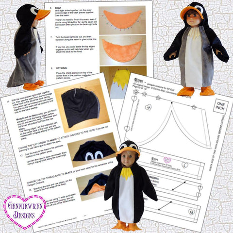 Genniewren 18 Inch Modern Happy Penguin Costume 18" Doll Clothes larougetdelisle