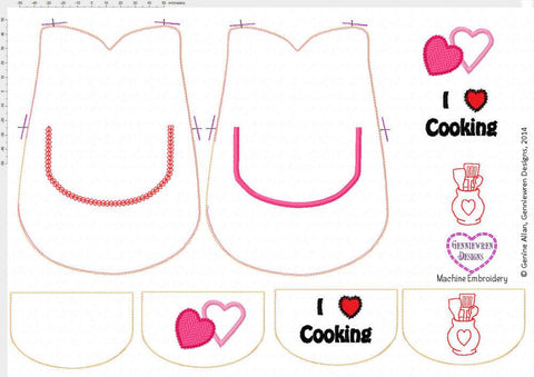 Genniewren Machine Embroidery Design In the Hoop Valentines Doll Apron Machine Embroidery Designs larougetdelisle