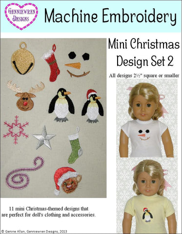 Genniewren Machine Embroidery Design Mini Christmas Design Set 2 Machine Embroidery Designs larougetdelisle