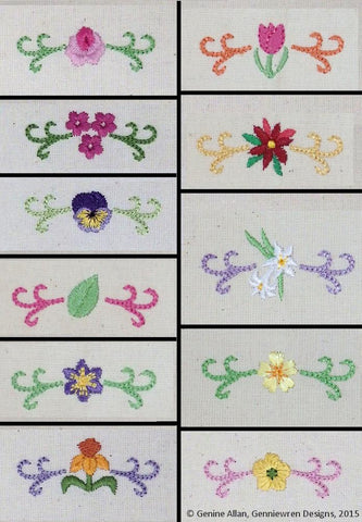 Genniewren Machine Embroidery Design Mini Scroll Design Set 4 Machine Embroidery Designs larougetdelisle